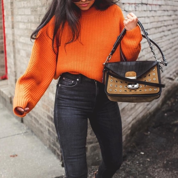 & Other Stories Sweaters - & Other Stories Orange chain knit sweater jumper